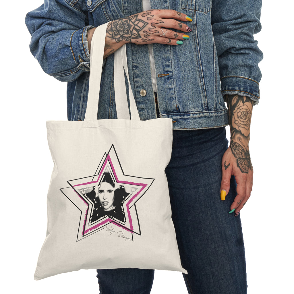 Sofia Sampaio Star Portrait Tote Bag — Natural Canvas Eco Shopper