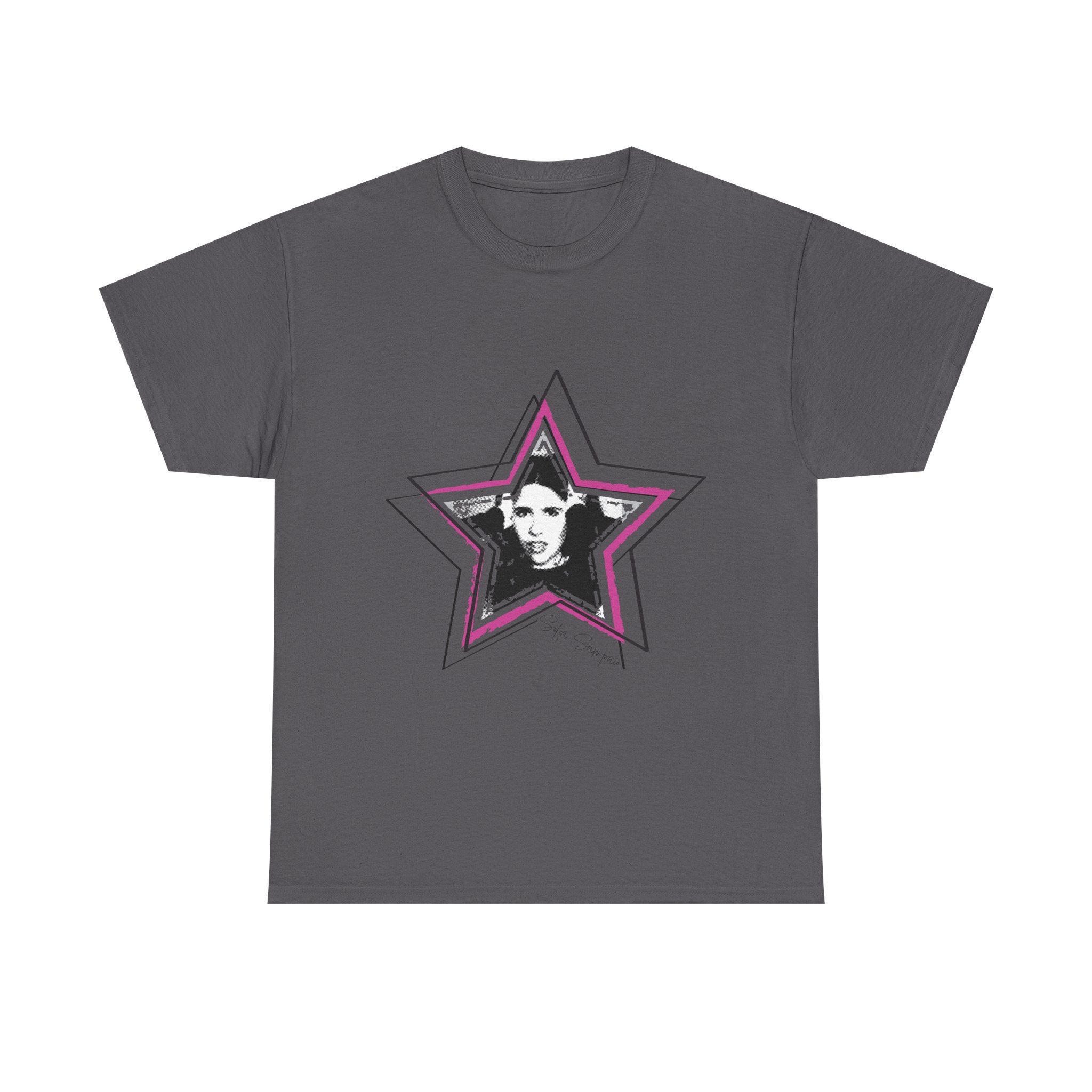 Retro Star Portrait T-Shirt — 'Sofia Sampaio' Script Back Tee