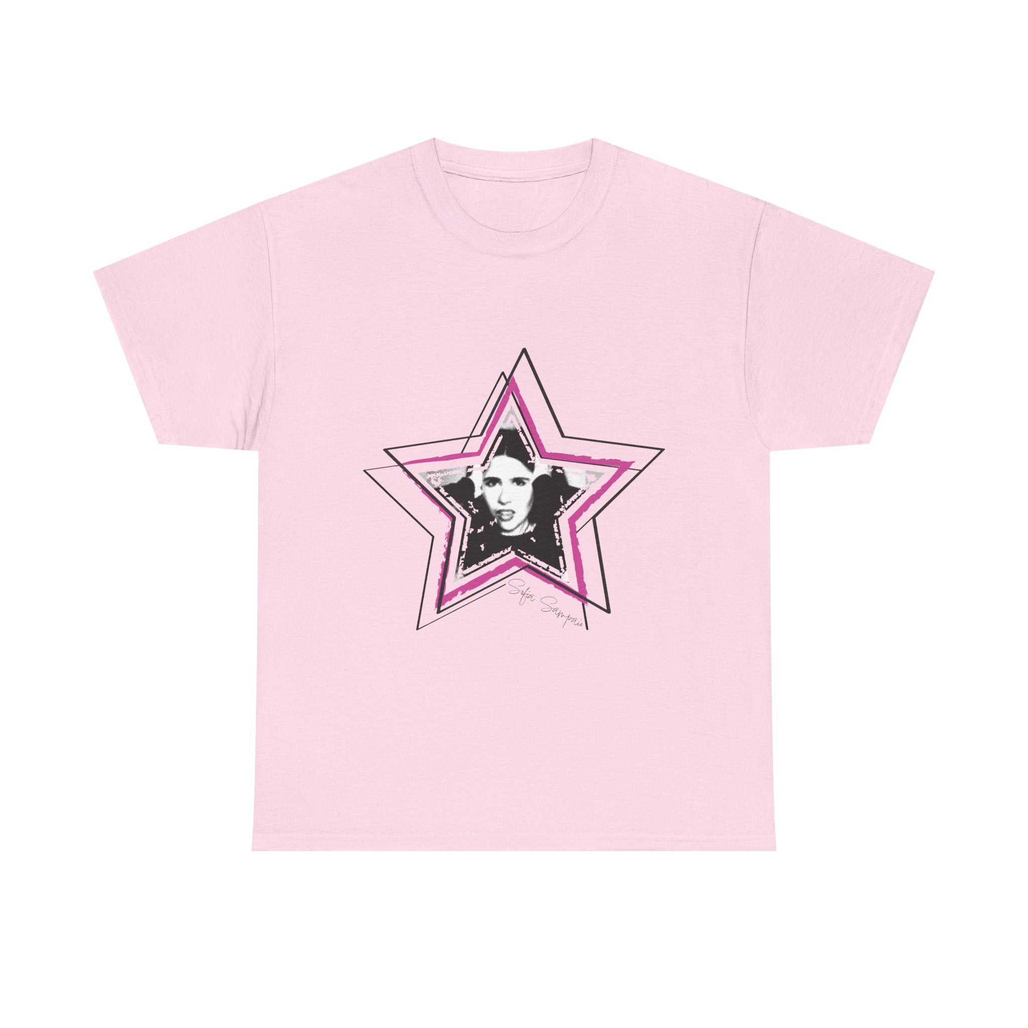 Retro Star Portrait T-Shirt — 'Sofia Sampaio' Script Back Tee