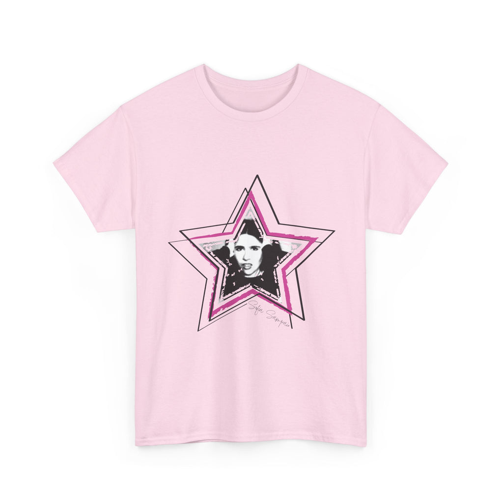 Retro Star Portrait T-Shirt — 'Sofia Sampaio' Script Back Tee