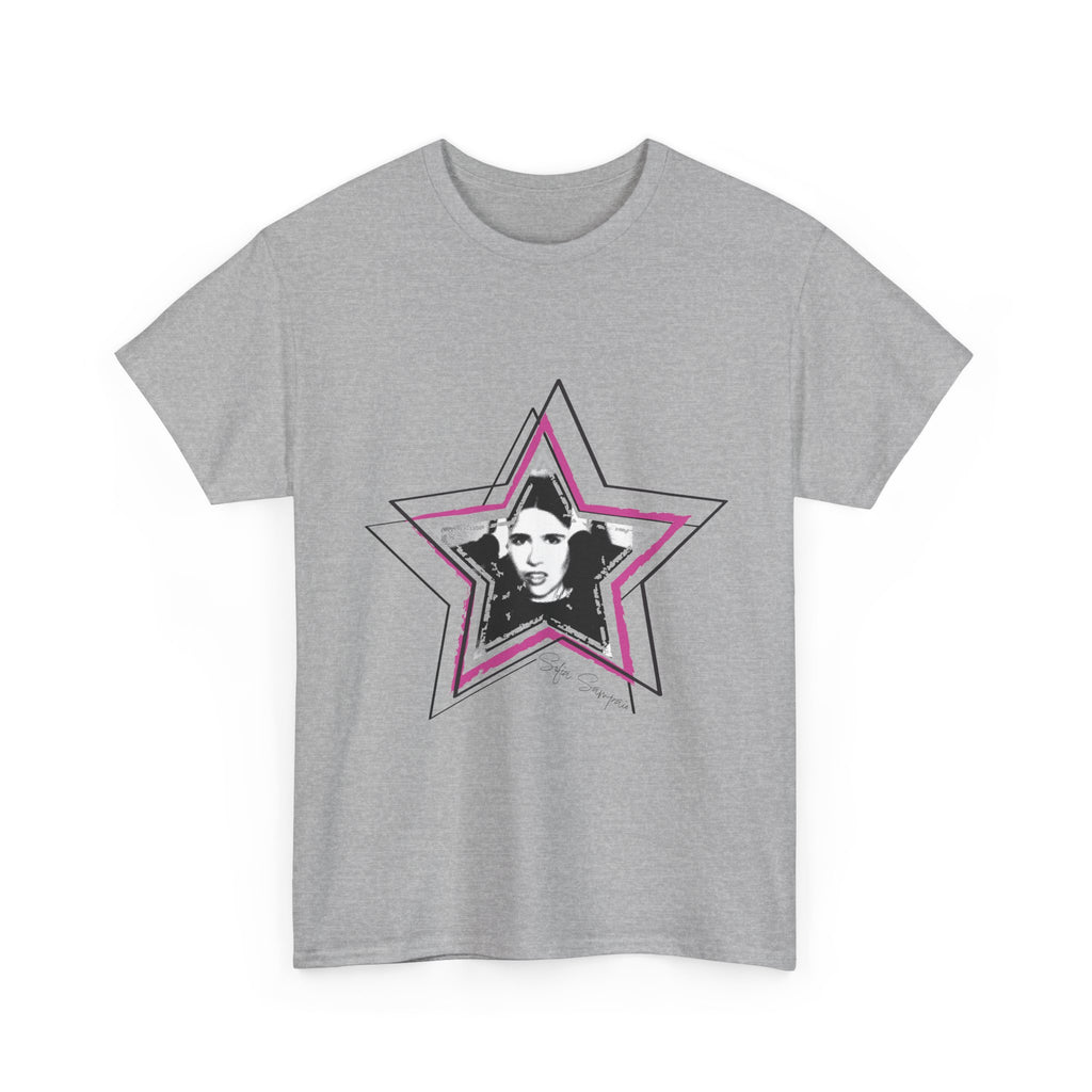 Retro Star Portrait T-Shirt — 'Sofia Sampaio' Script Back Tee