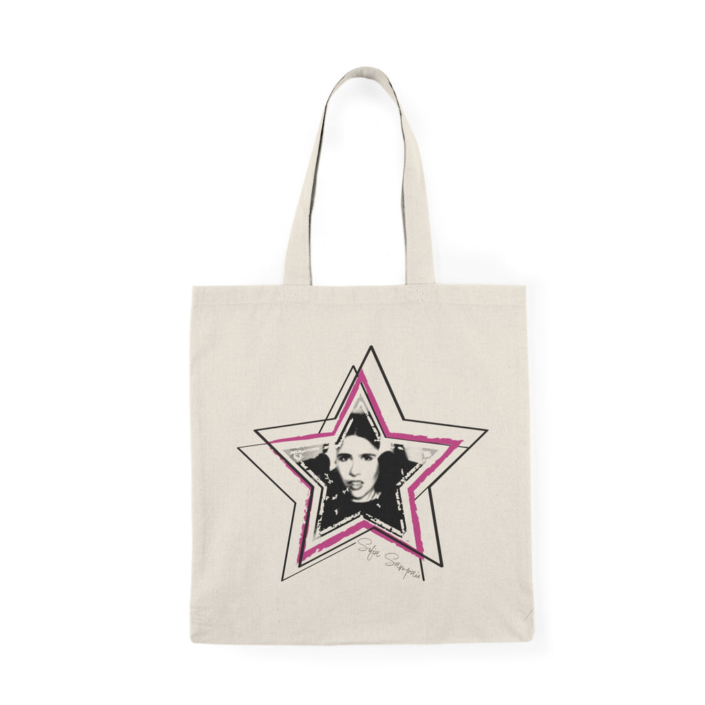 Sofia Sampaio Star Portrait Tote Bag — Natural Canvas Eco Shopper
